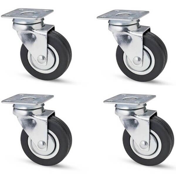 Wheels with brakes for cleaning carts - Forcar Multiservice