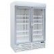 Double freezer cabinet, white, ventilated with led light. Model: SNACK930BTG - Forcar Refrigerated