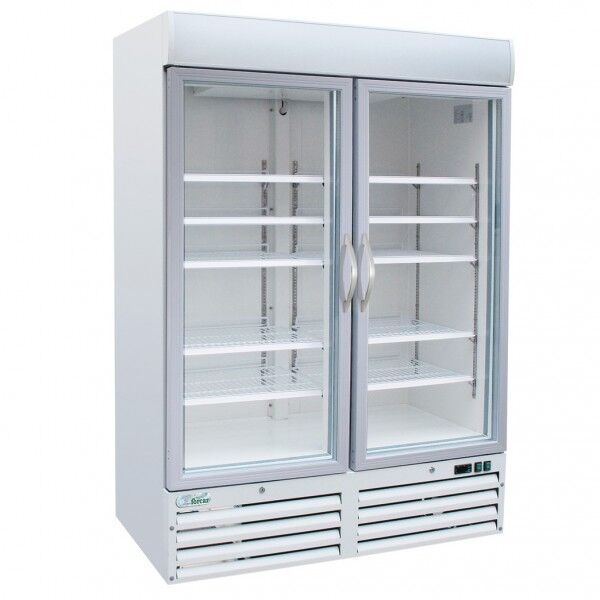 Armadio congelatore doppio, bianco, ventilato con luce a led. Modello: SNACK930BTG - Forcar Refrigerati
