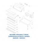 Exploded view of spare parts for Fimar bar vacuum models BAR400 - BAR500