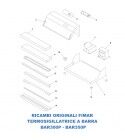 Exploded view of spare parts for Fimar vacuum bar models BAR300P - BAR350P