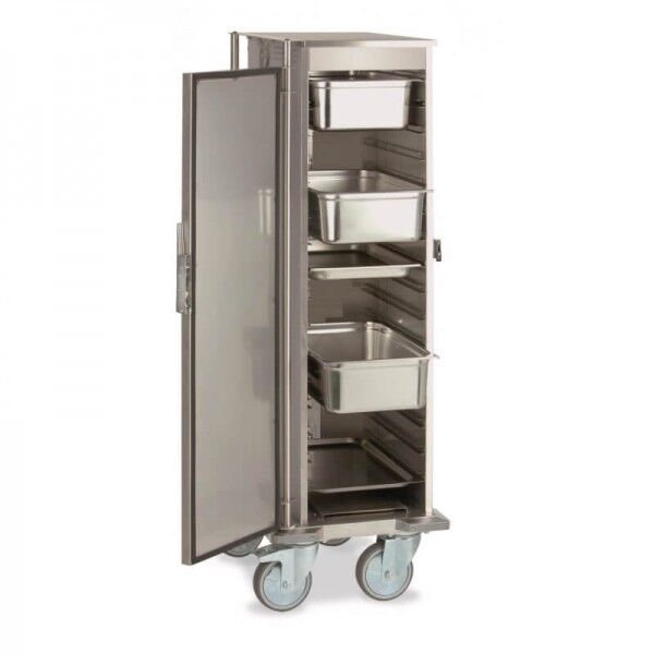 Professional heated cabinet trolley for GN 1/1 Thermovega C16 for transporting hot food - Rocam