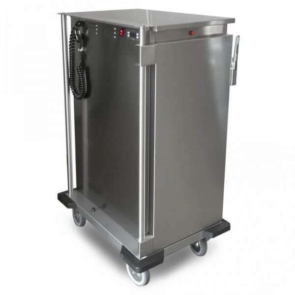 Professional heated low cabinet trolley for GN 2/1 Thermovega SH C10 for transporting hot food - Rocam
