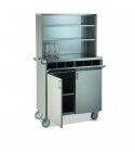 Professional all-stainless steel service furniture with two shelves and two doors Polar 2 AP