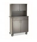 Professional all-stainless steel service furniture with two shelves and 4 doors Polar 2 CH