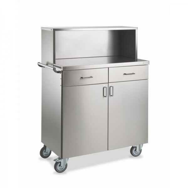 Professional all stainless steel low service furniture with 2 doors and 1 shelfPolar 2 AL - Rocam