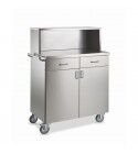 Professional all stainless steel low service furniture with 2 doors and 1 shelfPolar 2 AL