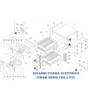 Exploded view spare parts for Fimar Electric Pizza Oven FES and FYL Series