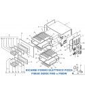 Exploded view spare parts for Fimar Electric Pizza Oven Series FMD and FMDW