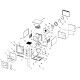 Exploded view of spare parts for Fimar Electric Gastronomy Oven FN423E - FN423EV - Fimar