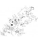 Exploded view of spare parts for Fimar FN423M FN423Mv FN423GV FN423G electric convection gastronomy oven