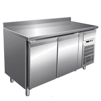 Refrigerated table for Pastry Temp 2/8°, with splashback, AISI 201 stainless steel. GPA2200TN-FC - Forcar