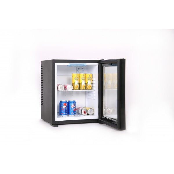 Minibar refrigerator with glass door ideal for hotels and hotels. 28 Liters with internal lighting. E28V - Stark s.r.l.