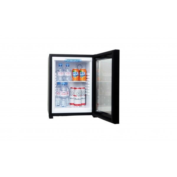 Minibar refrigerator with glass door ideal for hotels and hotels. 35 Liters with interior lighting. E30V - Stark s.r.l.