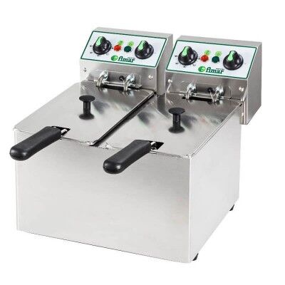 Professional deep fryer with double basin 6 6 litres. FR44 - Fimar