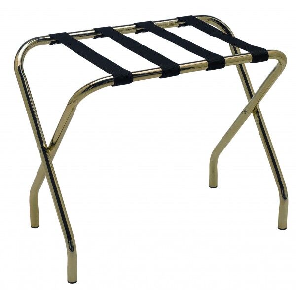 Reggivaligia in acciaio ottone con cinghie nere. altezza 52 cm. portata max 60 kg. RVOTTONE - Stark s.r.l.