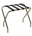 Reggivaligia in acciaio ottone con cinghie nere. altezza 52 cm. portata max 60 kg. RVOTTONE