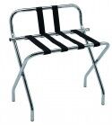 Chrome-plated steel cot holder with black straps and backrest. height 52 cm. max. load capacity 60 kg.