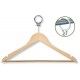 Wood hangers. maple finish with anti-theft chrome ring. GRA - Stark s.r.l.