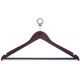 Wood hangers. brown finish with anti-theft chrome ring. GRA-1 - Stark s.r.l.