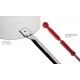 Stainless steel pizza scoop with wooden handle. traditional line. handle 150cm. Blade width 20cm. 230020 - Square