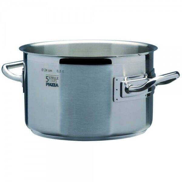 Professional high casserole with two handles. various diameters. "5 Stars" Collection - Square