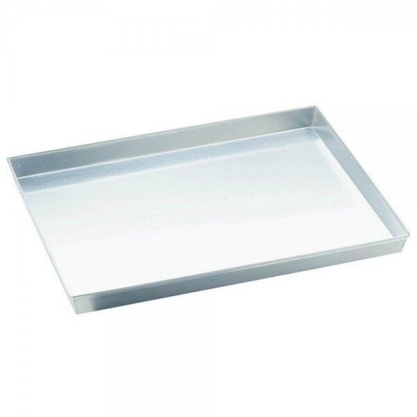 Professional Rectangular Tray, Pan with low edge. Various sizes. aluminum collection. - Square