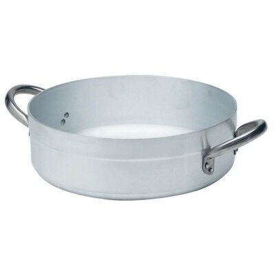 Low professional aluminium casserole with two handles. various diameters. Alluminium Collection - Piazza