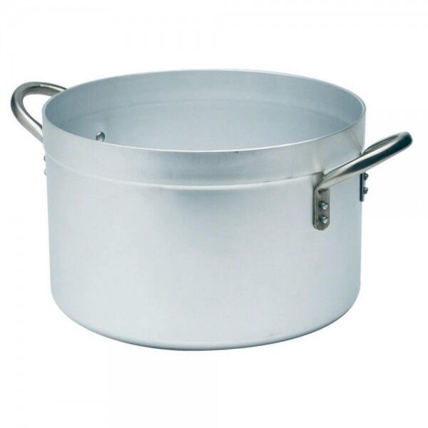 Professional aluminum high casserole with two handles. various diameters. Alluminium Collection - Square