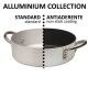 Professional aluminum medium casserole with single handle. various diameters. Alluminium Collection - Square