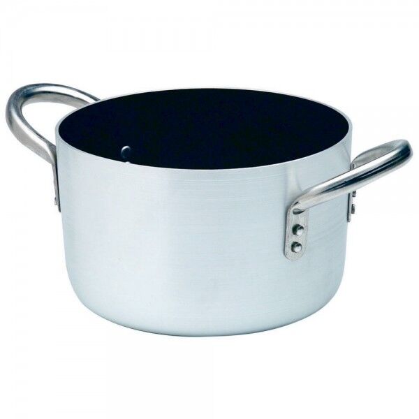 Professional nonstick aluminum medium casserole with two handles. various diameters. Alluminium Collection - Square