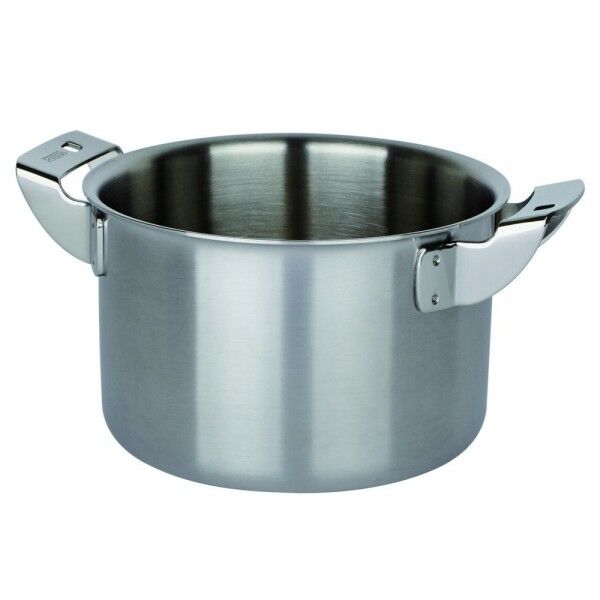 Professional mini high casserole with two handles. various diameters. "3-ply" Collection - Square