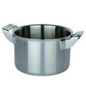 Professional mini high casserole with two handles. various diameters. "3-ply" collection