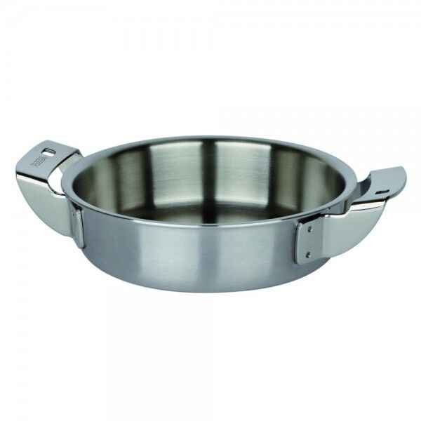 Professional mini pan with two handles. various diameters. "3-ply" Collection - Square