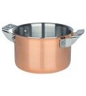 Professional two-handled mini high casserole. various diameters. "4-ply" Copper Collection
