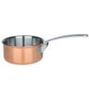 Mini casserole medium height professional single handle. various diameters. "4-ply" Copper Collection