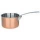 Mini professional single handle high casserole. various diameters. Collection "4-ply" Copper - Square