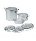 Aluminum 6-piece casserole and pot set with lids
