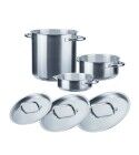 Cookware and casserole set with lids. 6 pieces. professional "chef" collection