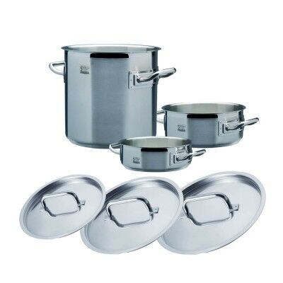 Set of pots and pans with lids. 6 pieces. professional collection "5 Stelle" - Piazza