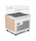 Omnia Pick professional refrigerated display case with wheels for self service
