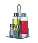 4-piece tableware set for Oil, Vinegar, Salt and Pepper. Made of wire. 330100
