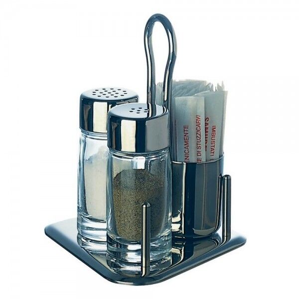 3-piece Salt, Pepper and Toothpick Tableware. Made of wire. 330400 - Square