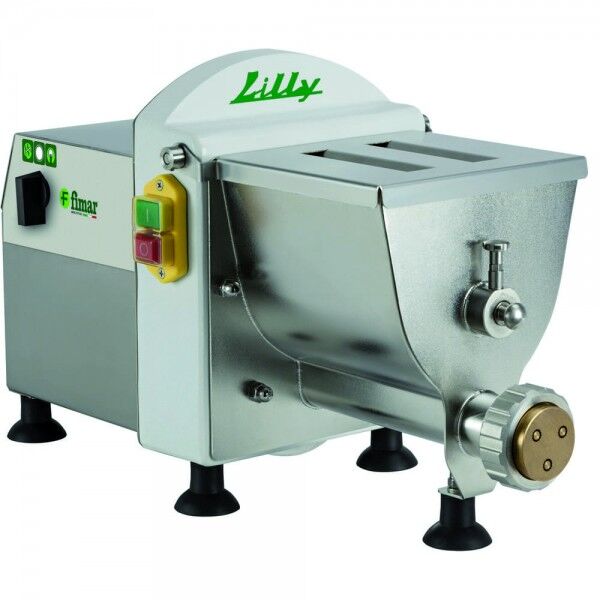 "Lilly" PF15E Professional Fresh Pasta Machine. 1.5 kg tub, Easy to Wash. - Fimar