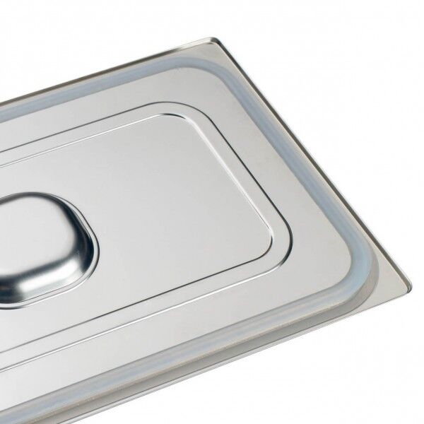 Stainless steel sealing lid for GN1/1 Gastronorm pans. COPG11 - Forcar Multiservice