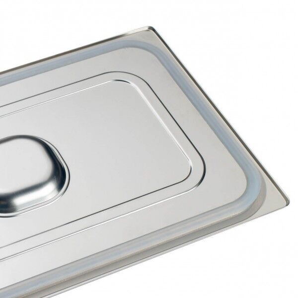 Stainless steel sealing lid for GN1/2 Gastronorm pans. COPG12 - Forcar Multiservice