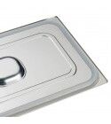 Stainless steel sealing lid for GN1/3 Gastronorm bowls. COPG13