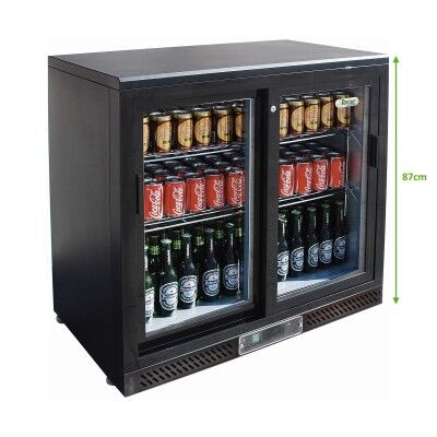 Refrigerated display stand for double drinks. Model: BC2PS