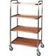 Stainless steel service trolley. four shelves in melamine.CA1070 - CA1071 - Forcar Multiservice