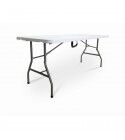 Rectangular folding table 183x76 cm. White color.  TPCATERING-W